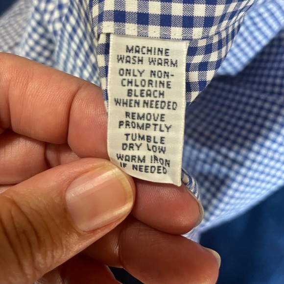 Ralph Lauren Sz XL Classic Fit Blue White Gingham Check Crisp Cotton Shirt - Picture 3 of 12